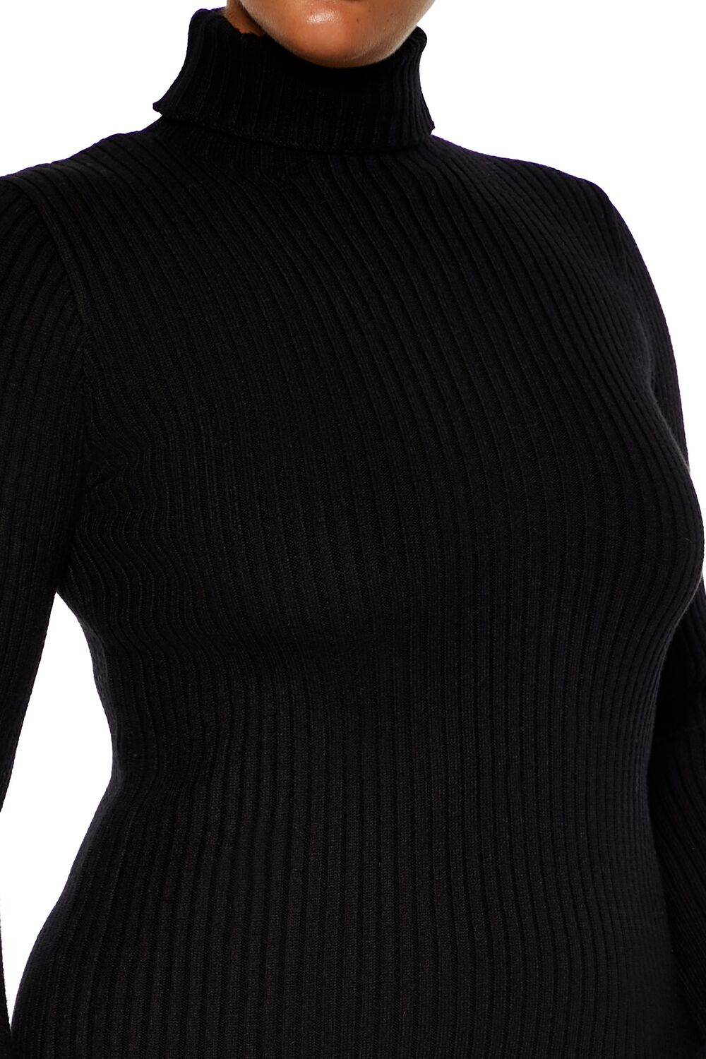  Forever 21 Plus Size Turtleneck Mini Sweater Dress - light grey - Bonton