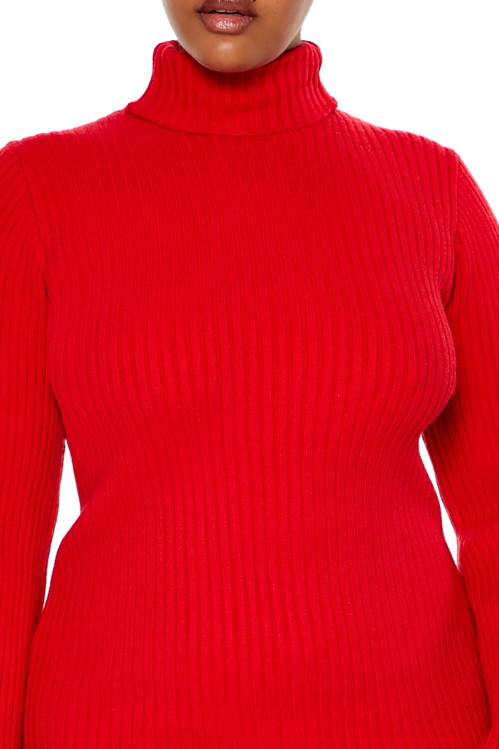  Forever 21 Plus Size Turtleneck Mini Sweater Dress - light grey - Bonton