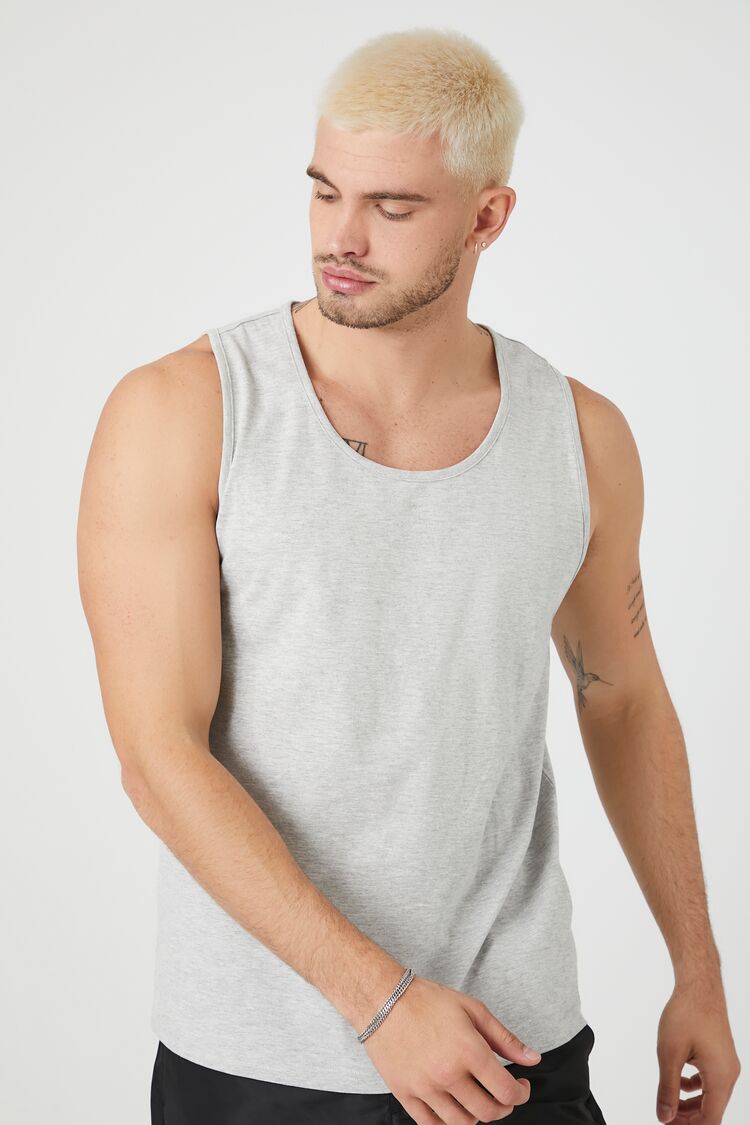  Forever 21 Basic Cotton Tank Top - heather grey - Bonton