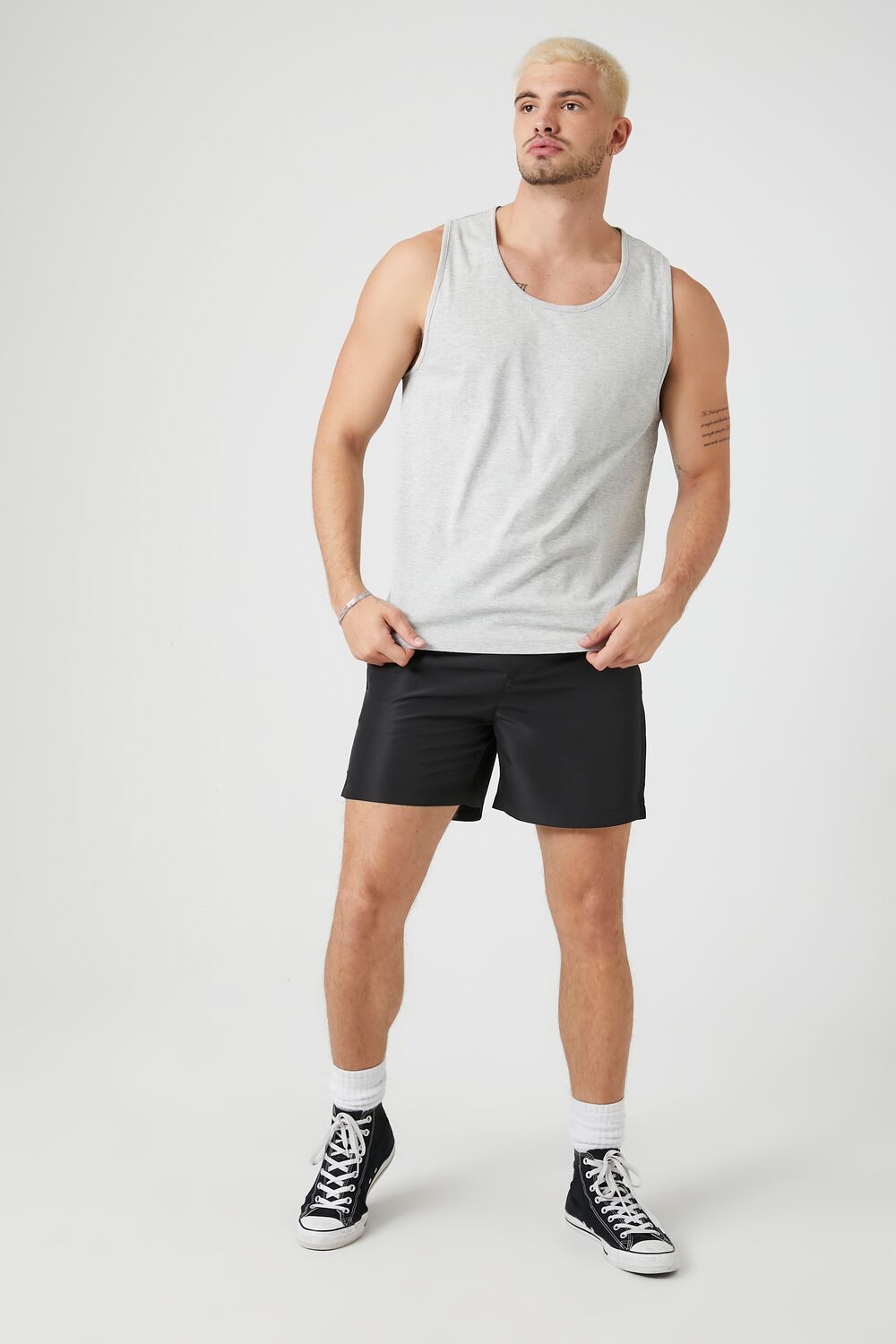  Forever 21 Basic Cotton Tank Top - heather grey - Bonton