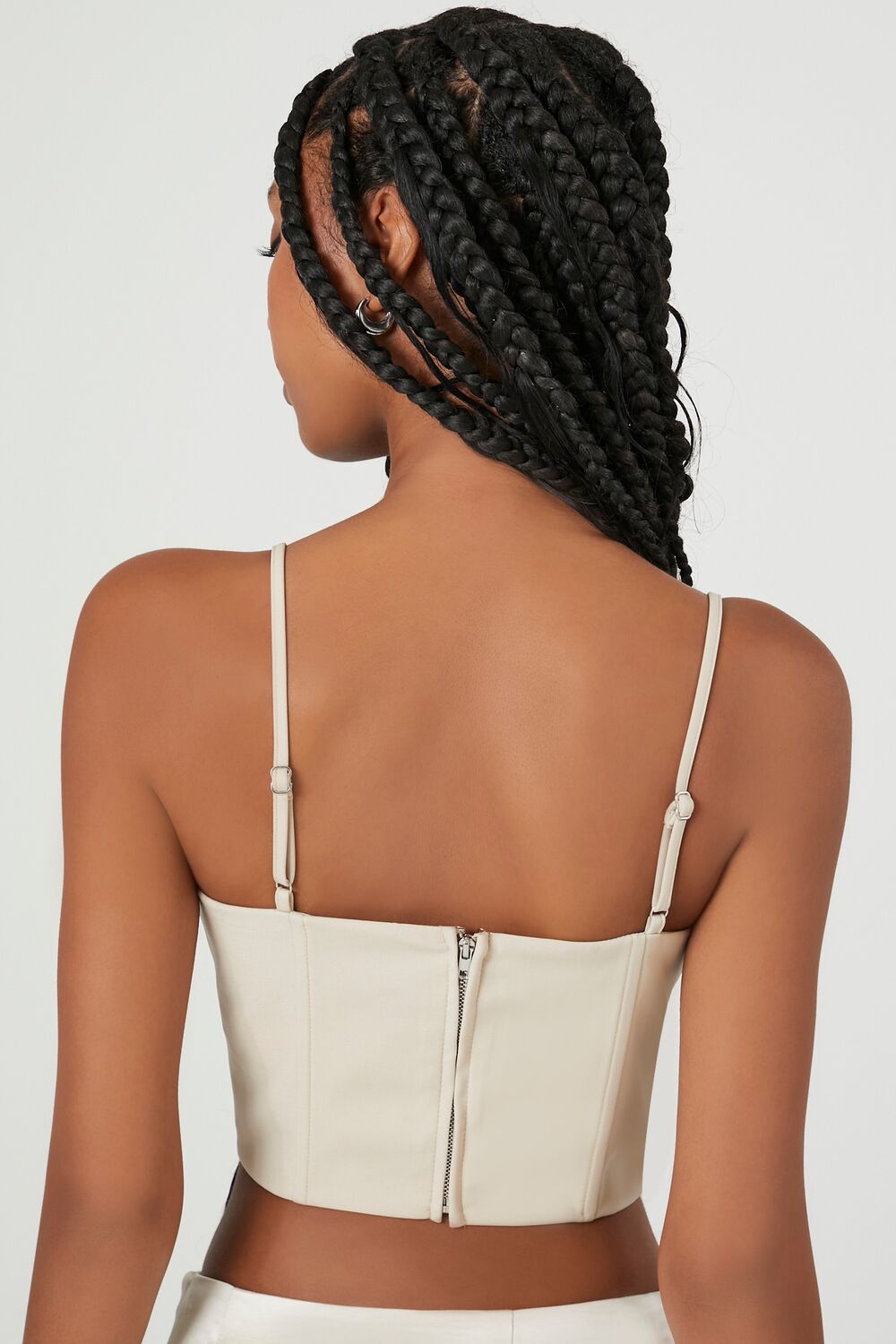  Forever 21 Cropped Sweetheart Bustier Cami - tan multi - Bonton