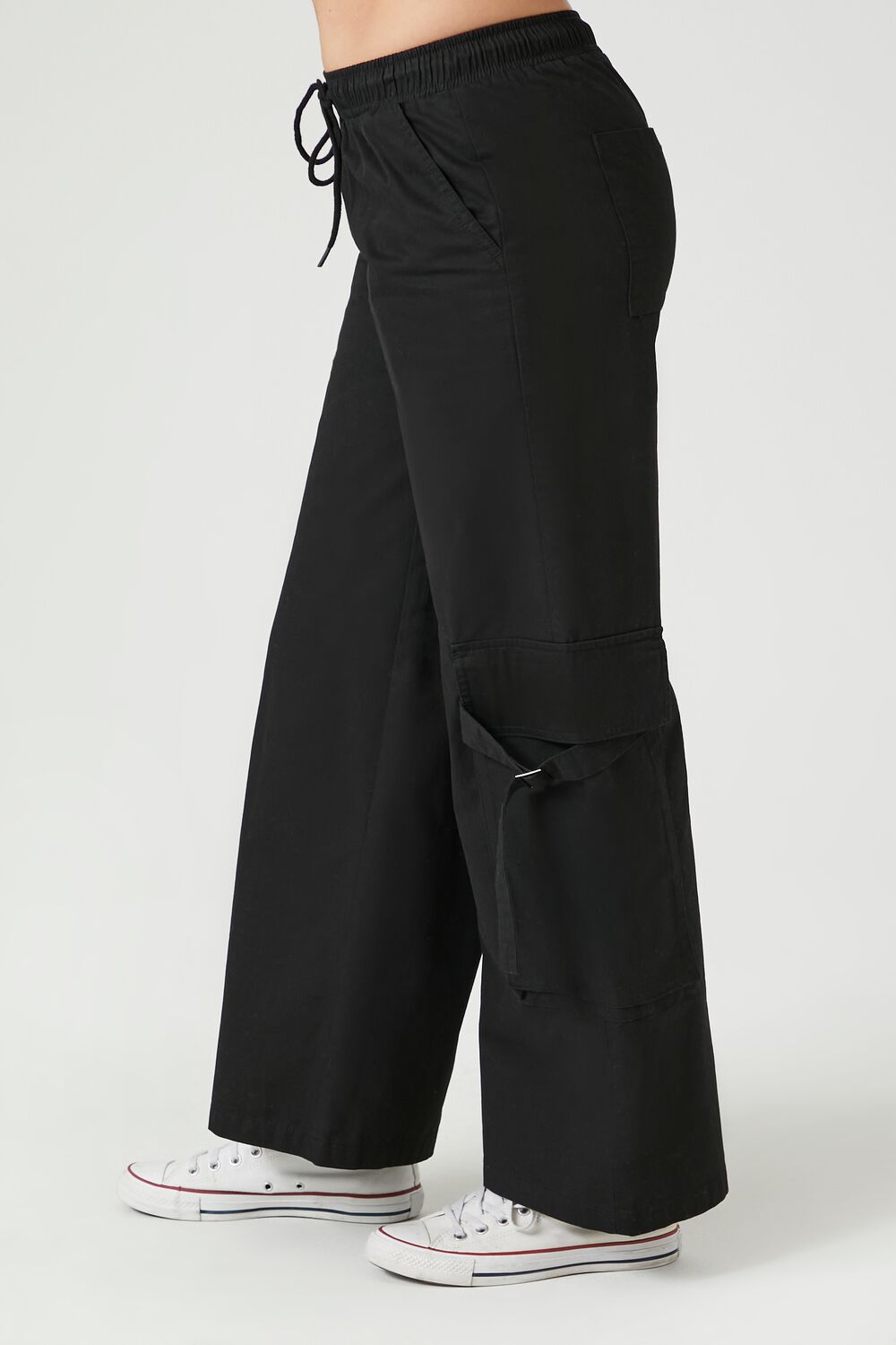  Forever 21 Twill High-Rise Utility Pants - tan - Bonton