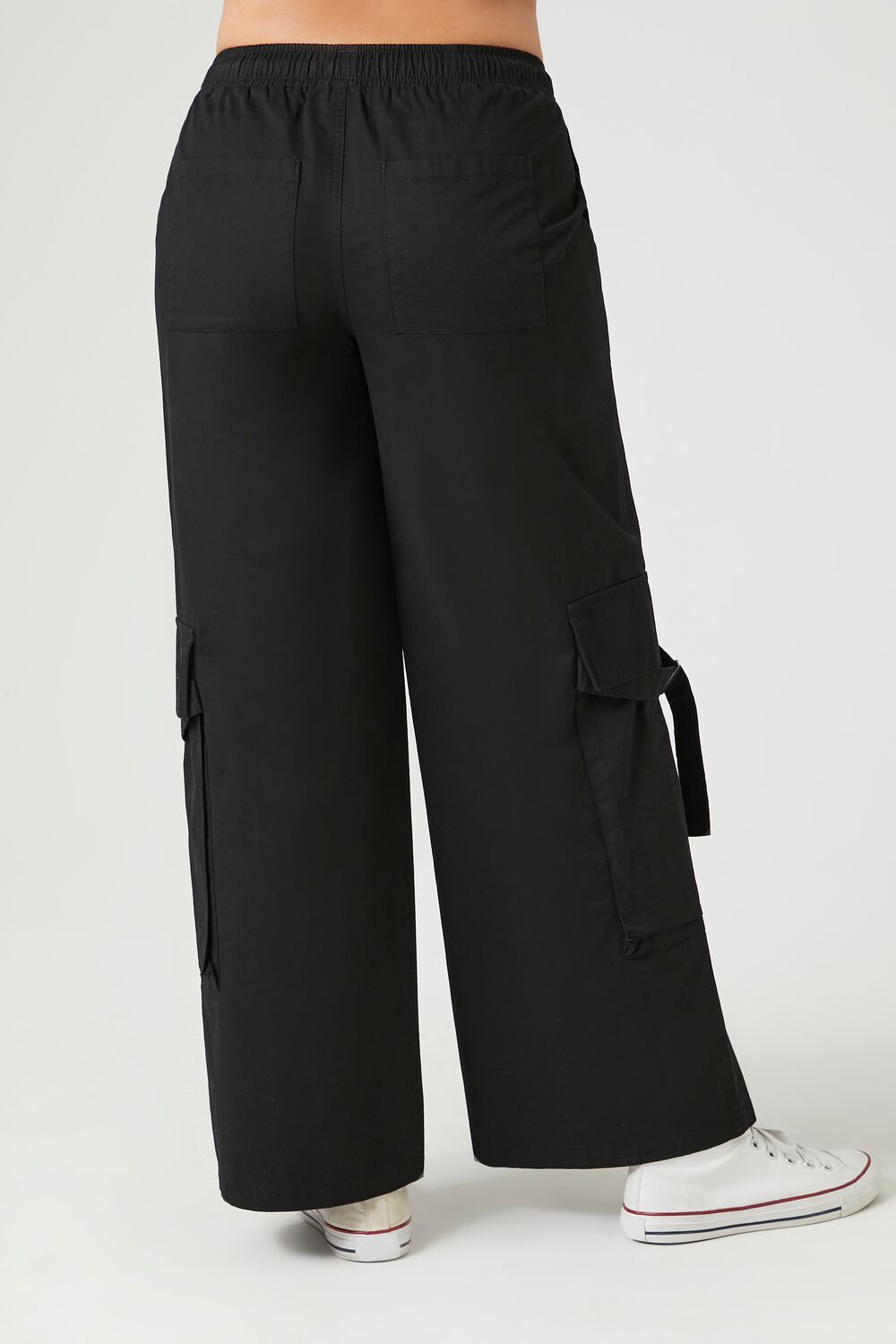  Forever 21 Twill High-Rise Utility Pants - tan - Bonton