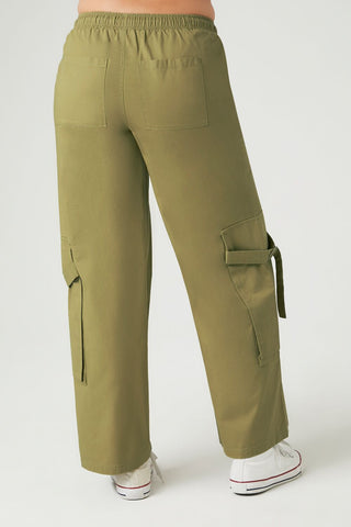 Twill High-Rise Utility Pants