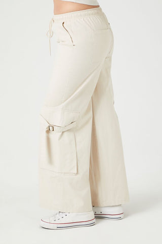 Twill High-Rise Utility Pants