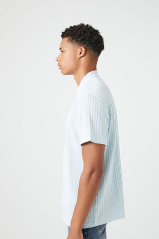 Textured Short-Sleeve Polo Shirt