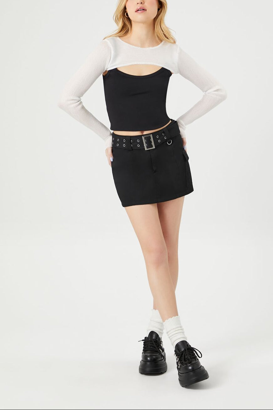  Forever 21 Bratz x F21 Super Cropped Sweater - white - Bonton