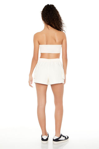 Twill High-Rise Cargo Shorts
