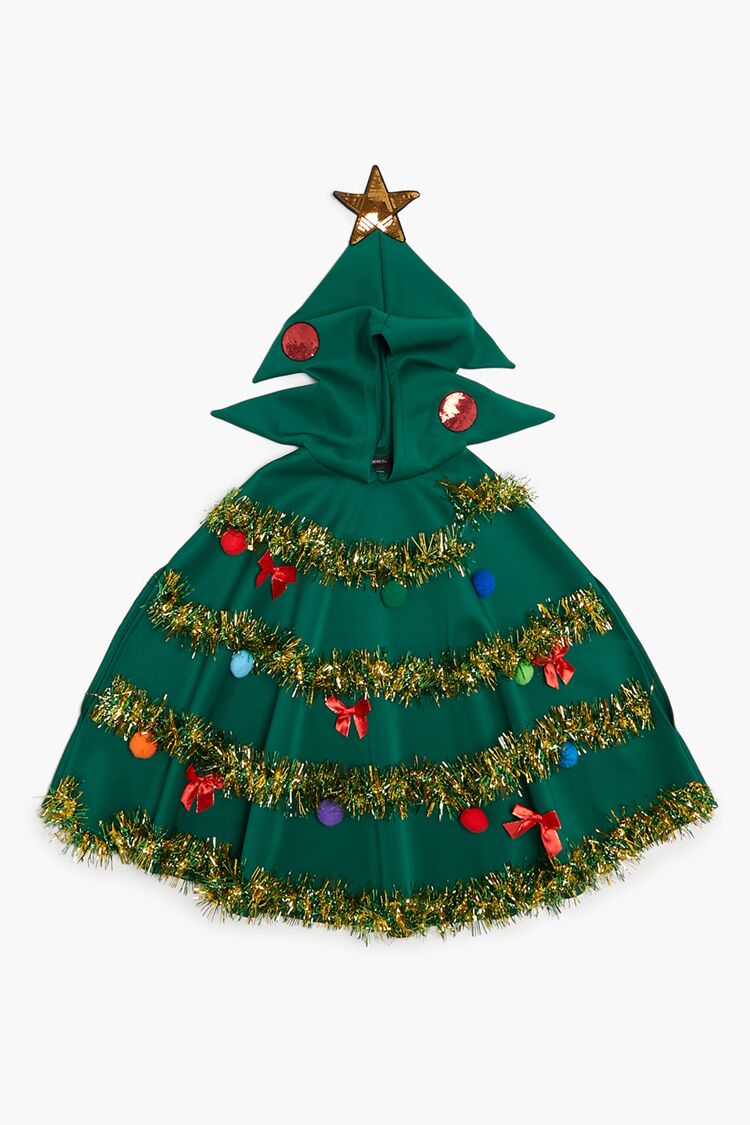  Forever 21 Plus Size Christmas Tree Poncho - green-multi-swatch - Bonton