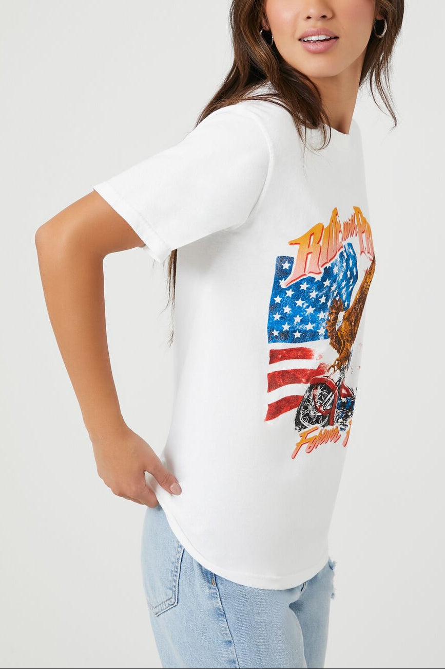  Forever 21 Prince Peter Ride With Pride Graphic Tee - white multi - Bonton
