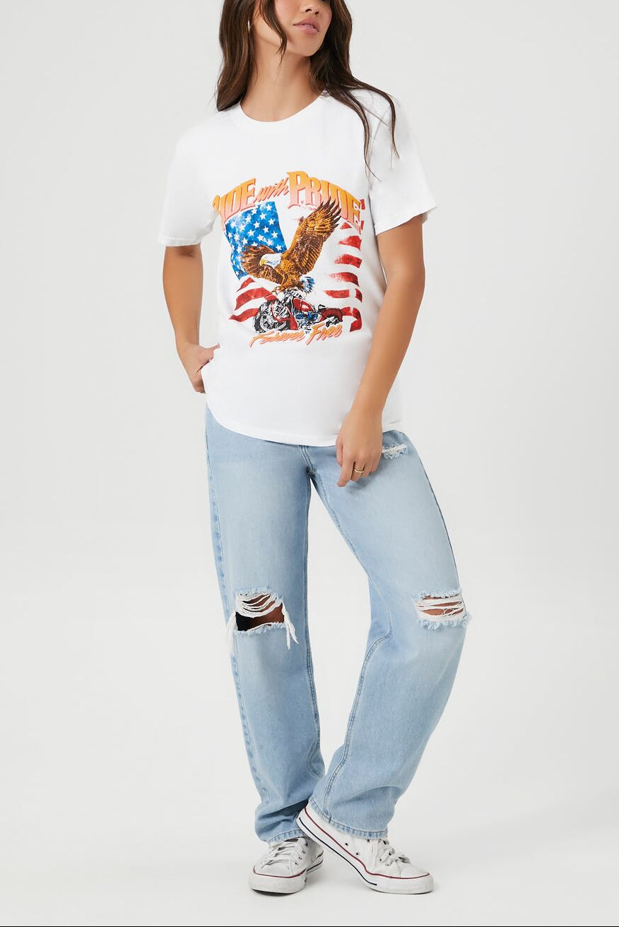  Forever 21 Prince Peter Ride With Pride Graphic Tee - white multi - Bonton
