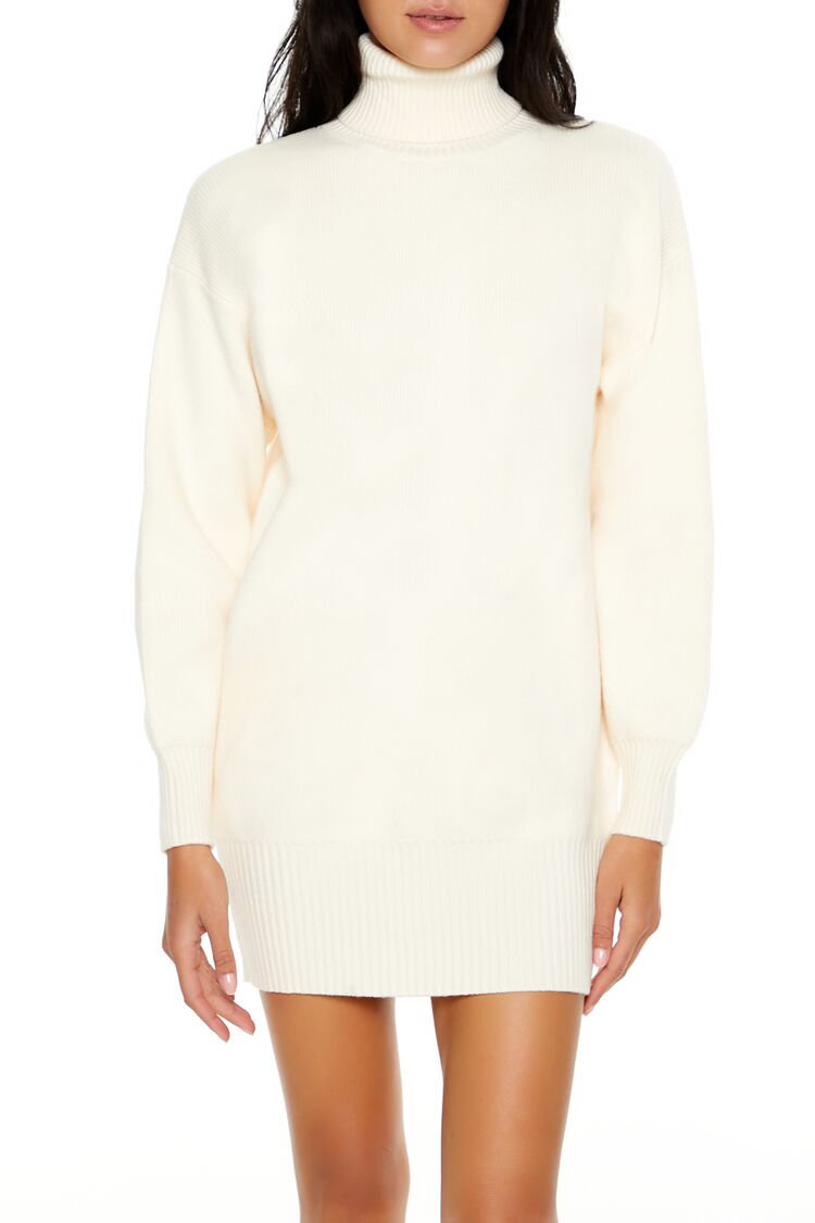  Forever 21 Turtleneck Mini Sweater Dress - violet-swatch - Bonton