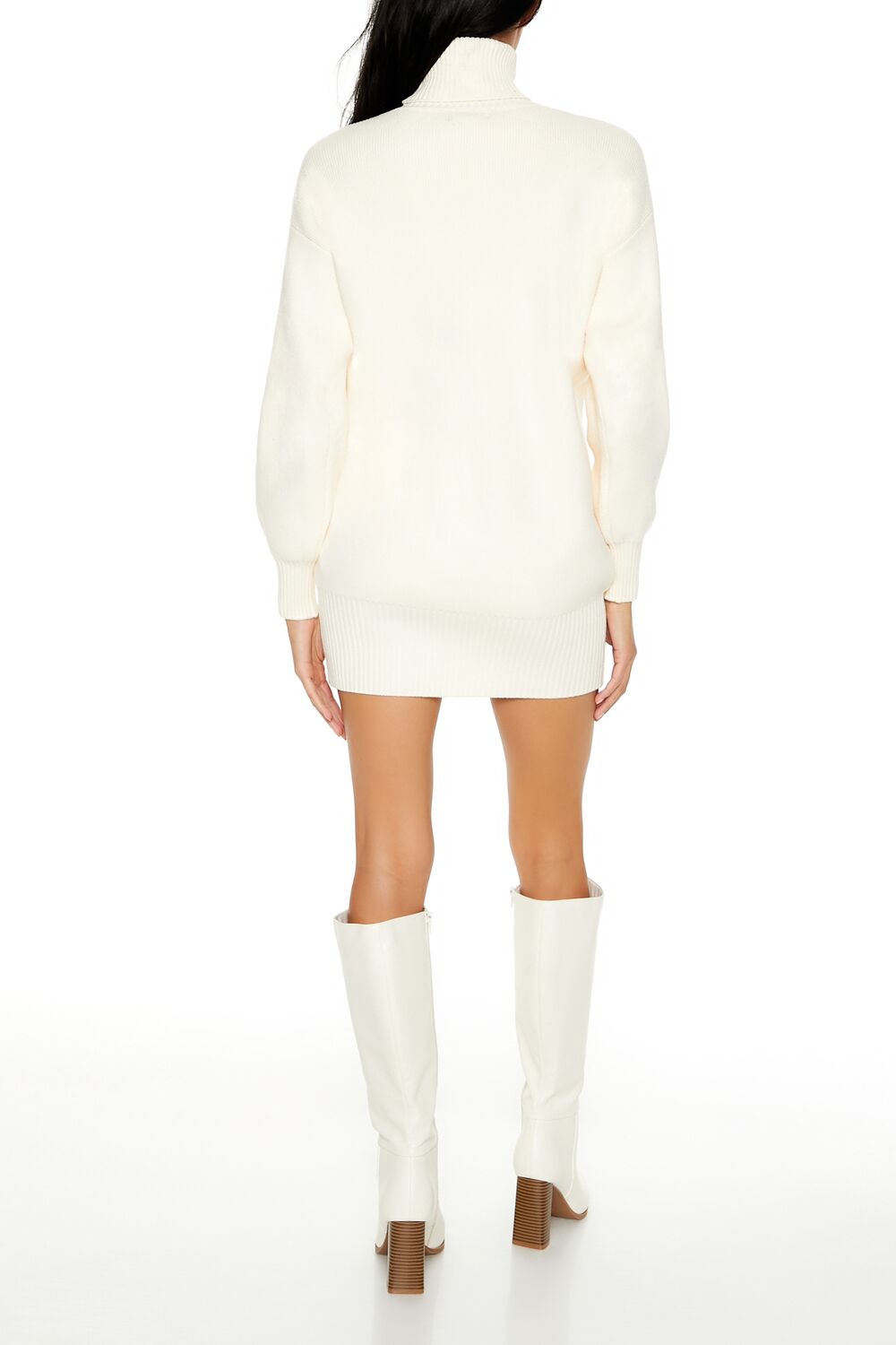  Forever 21 Turtleneck Mini Sweater Dress - violet-swatch - Bonton