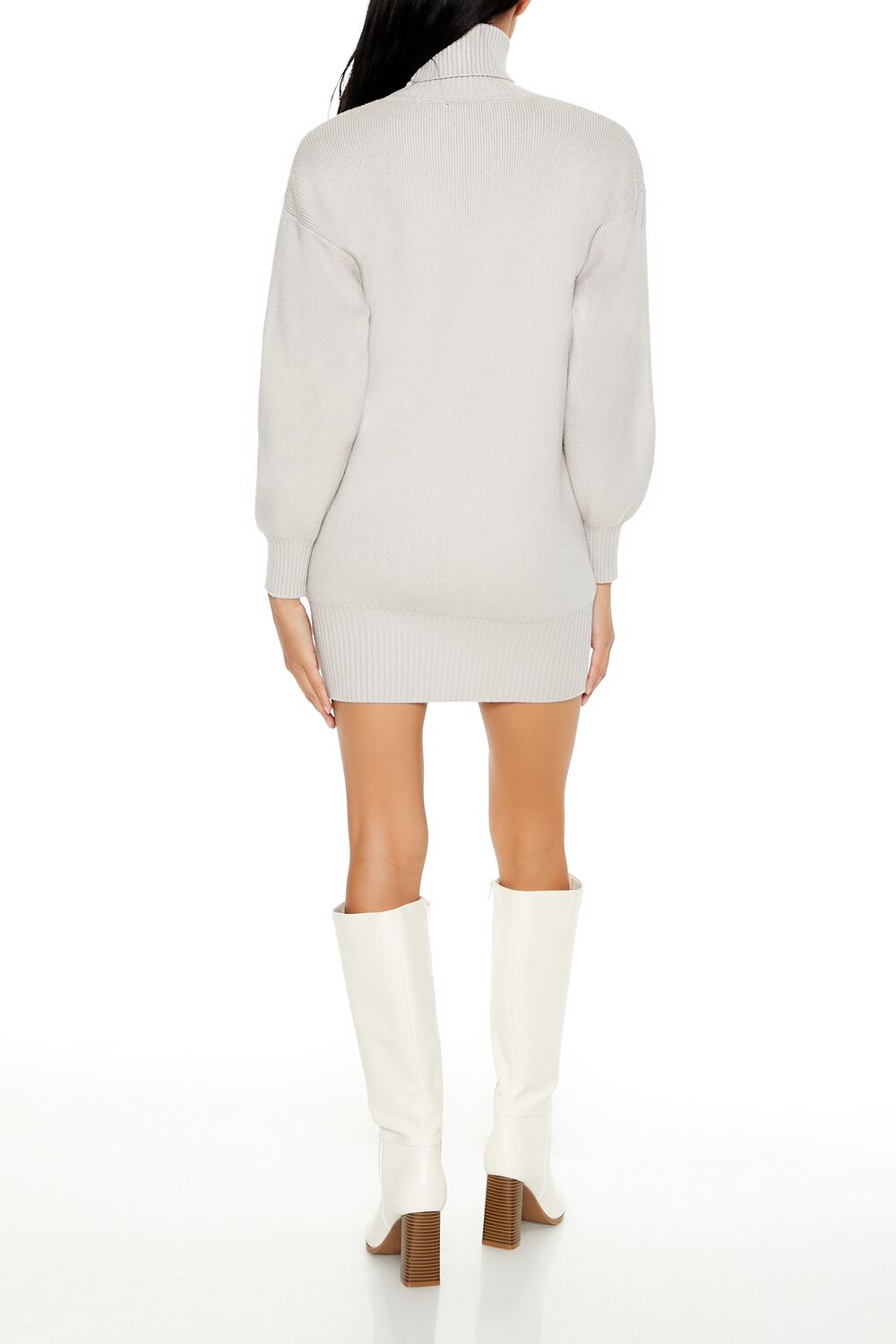  Forever 21 Turtleneck Mini Sweater Dress - violet-swatch - Bonton