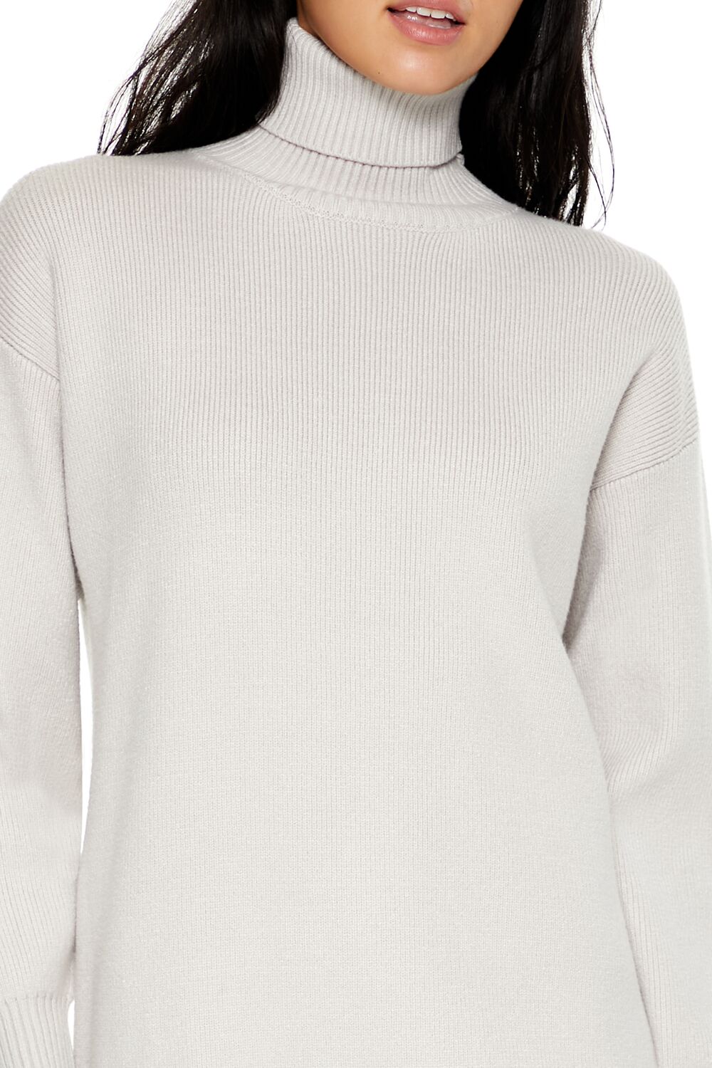  Forever 21 Turtleneck Mini Sweater Dress - violet-swatch - Bonton