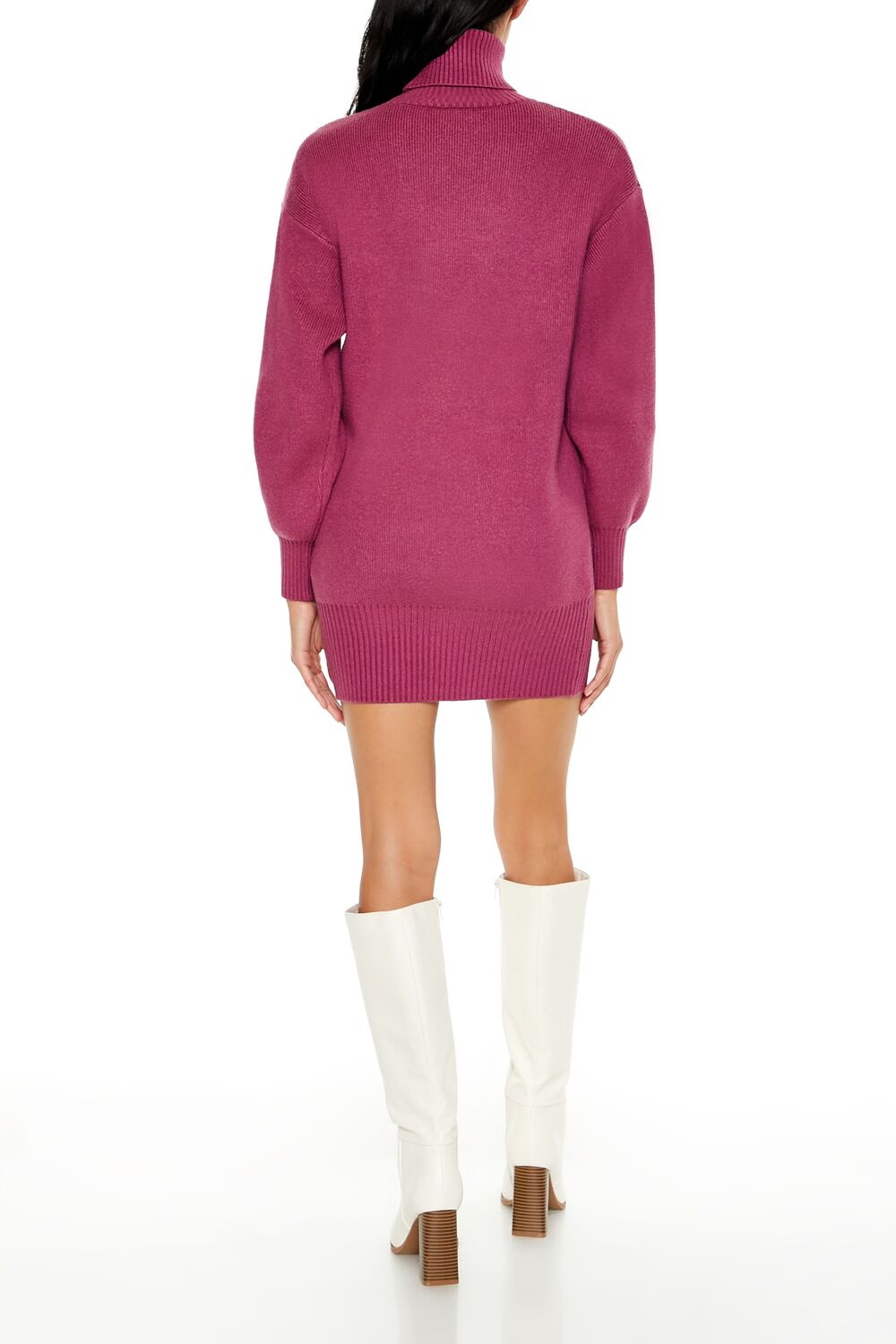  Forever 21 Turtleneck Mini Sweater Dress - violet-swatch - Bonton