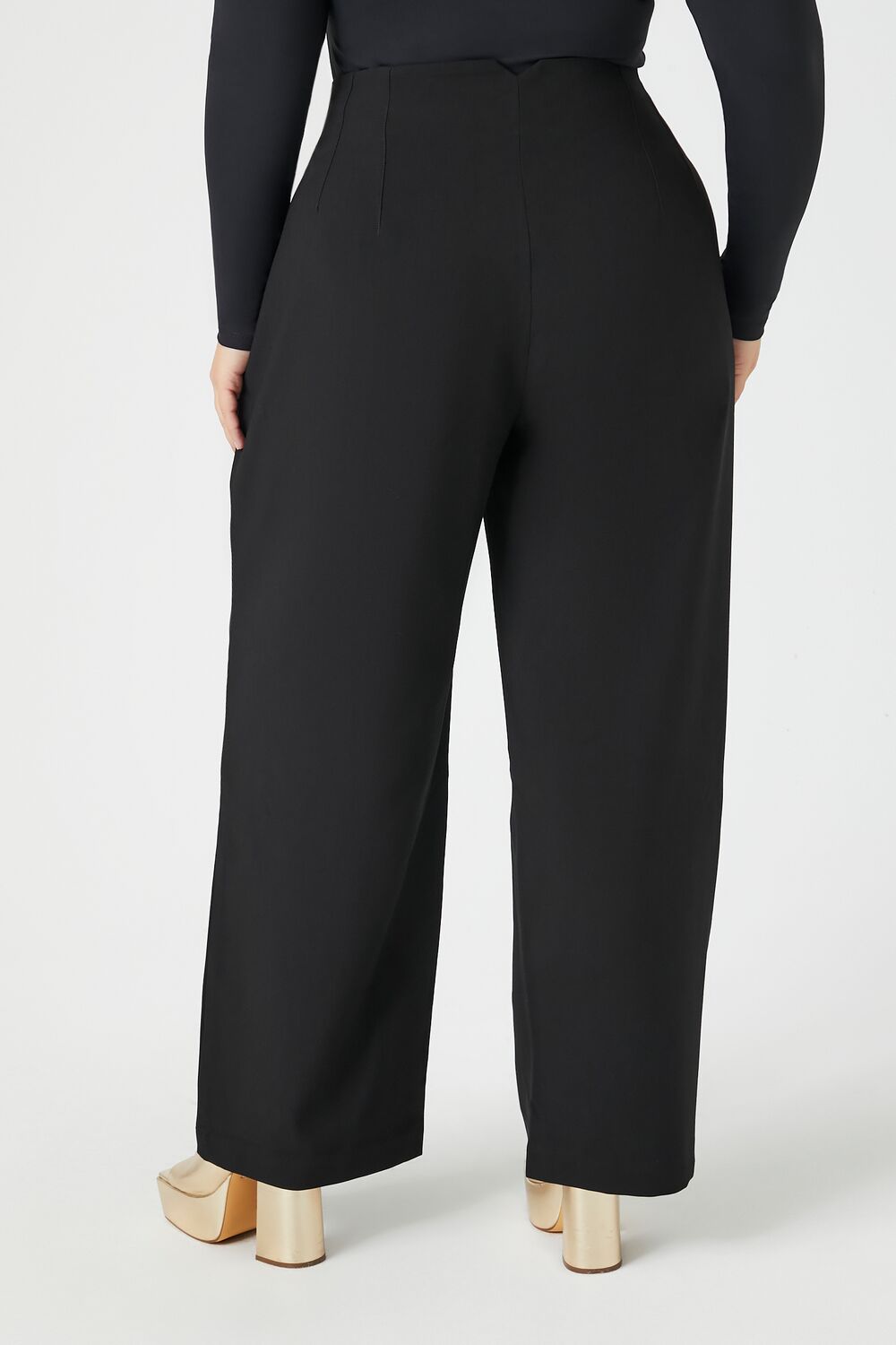  Forever 21 Plus Size High-Rise Straight Pants - white - Bonton