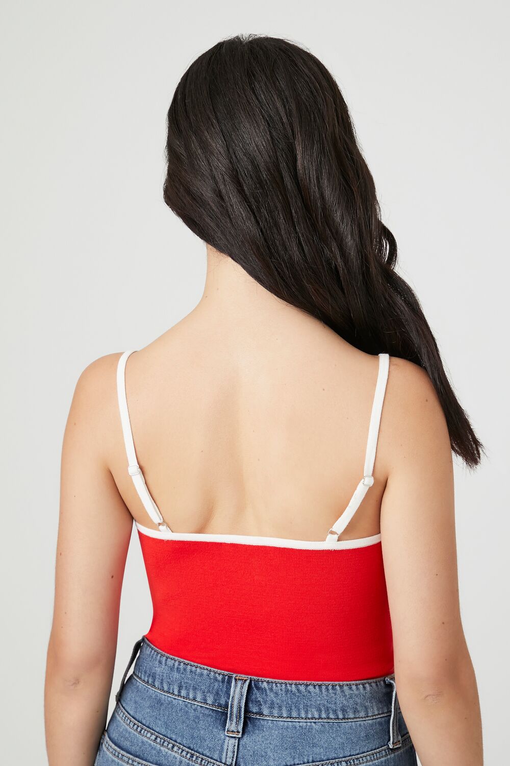  Forever 21 Sweater-Knit Cami Bodysuit - black vanilla - Bonton