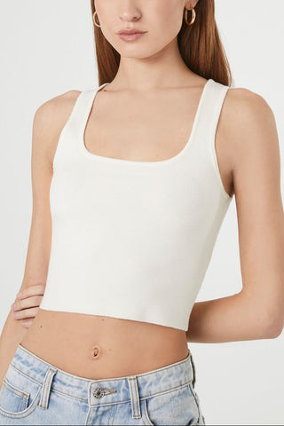Sweater-Knit Cutout Tank Top