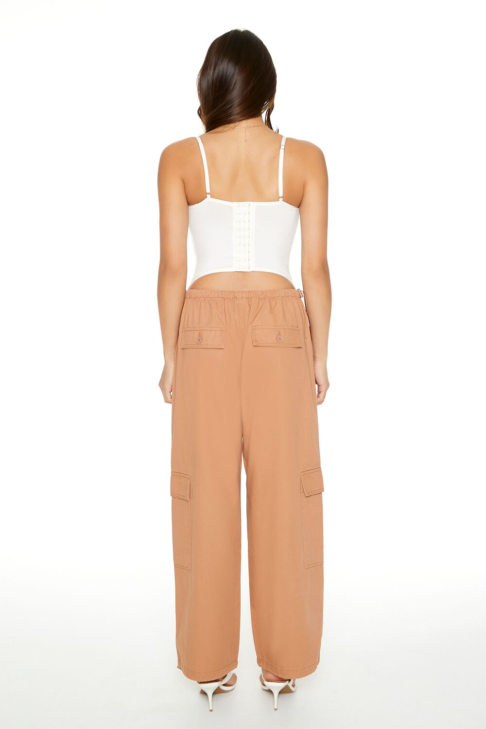  Forever 21 Twill Toggle Drawstring Cargo Pants - yellow - Bonton