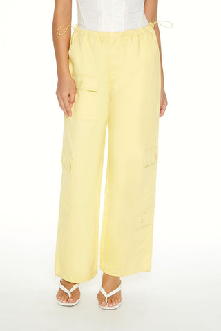 Twill Toggle Drawstring Cargo Pants