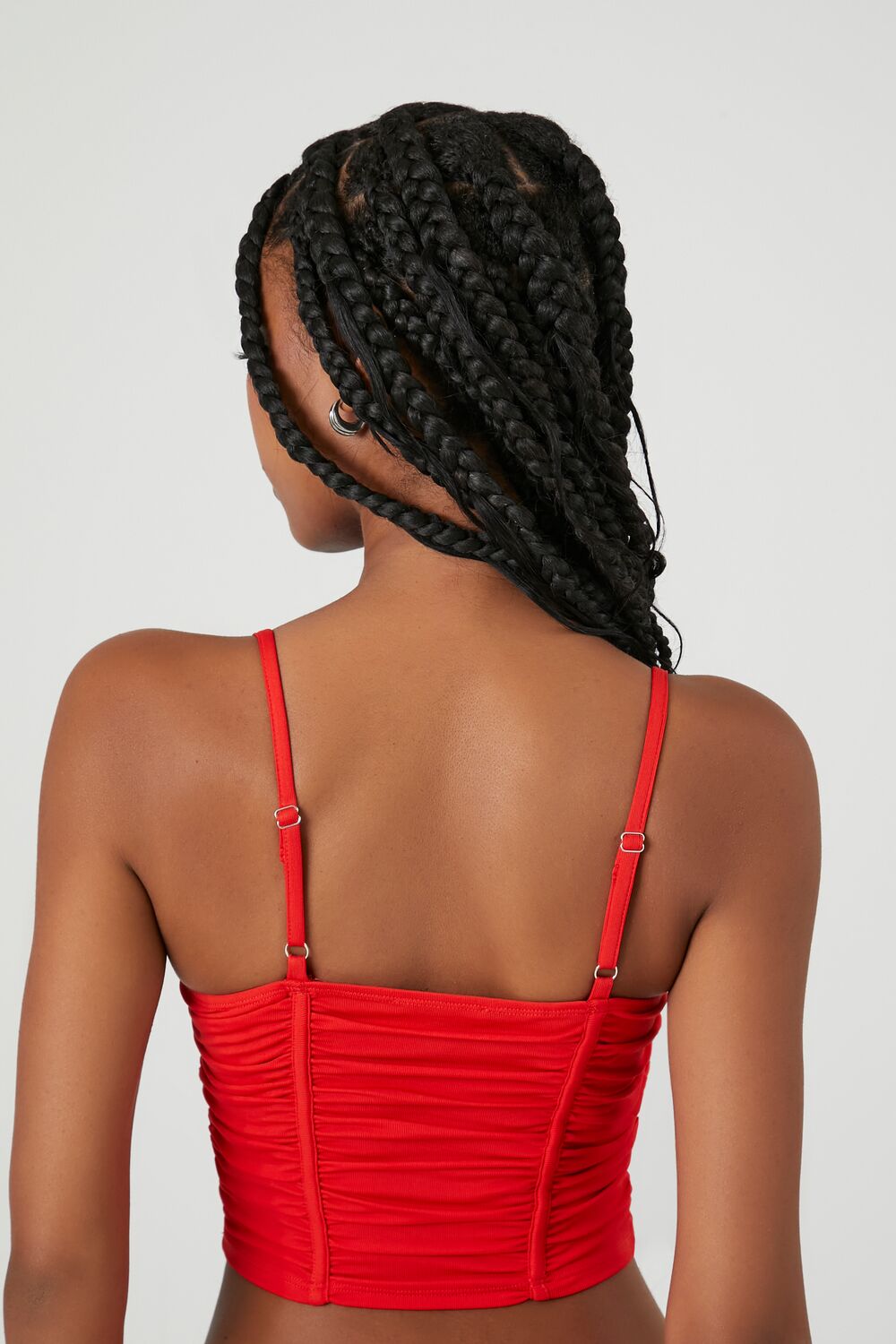  Forever 21 Ruched Cropped Cami - vanilla - Bonton