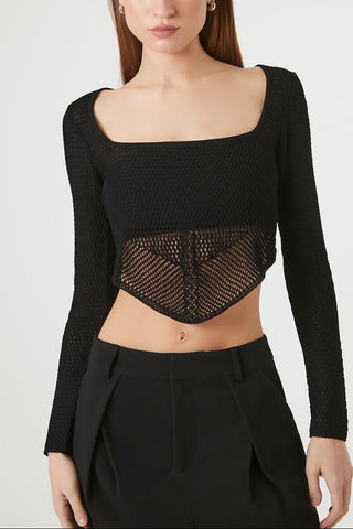 Sweater-Knit Crop Top