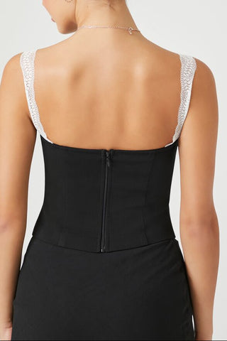 Bow Lace-Trim Cami