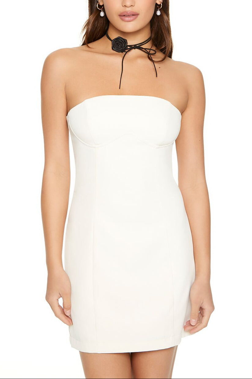  Forever 21 Bustier Tube Mini Dress - black-swatch - Bonton
