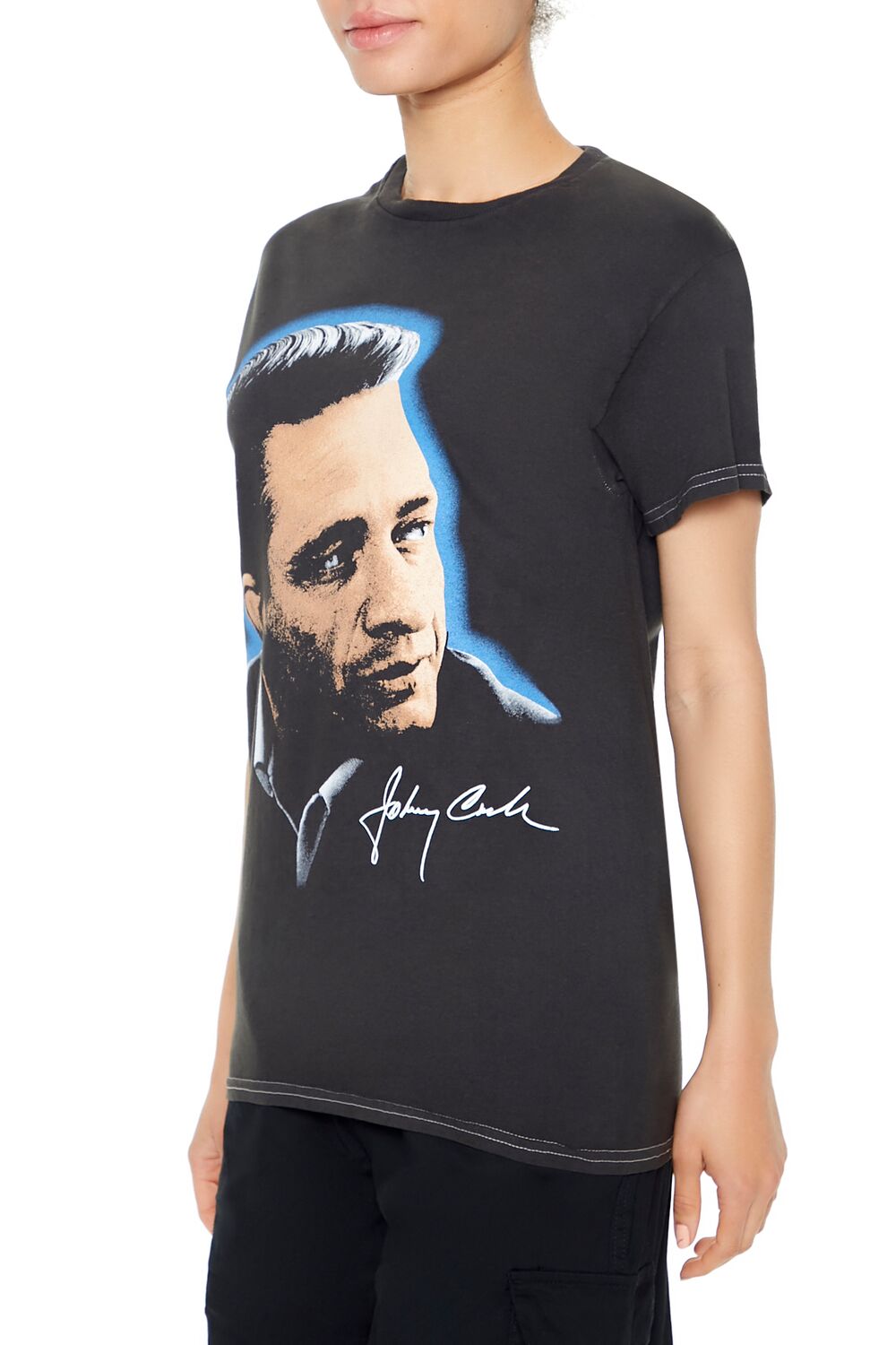  Forever 21 Johnny Cash Graphic Tee - charcoal multi - Bonton