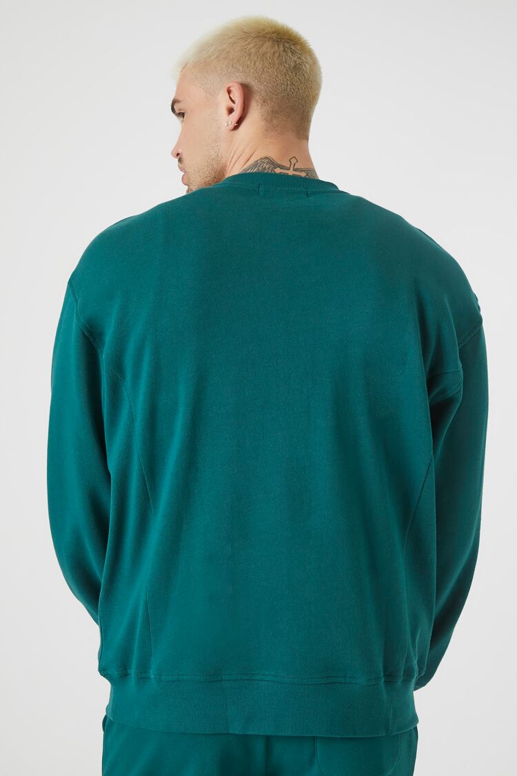  Forever 21 Embroidered Patch Los Angeles Graphic Pullover - hunter green multi - Bonton