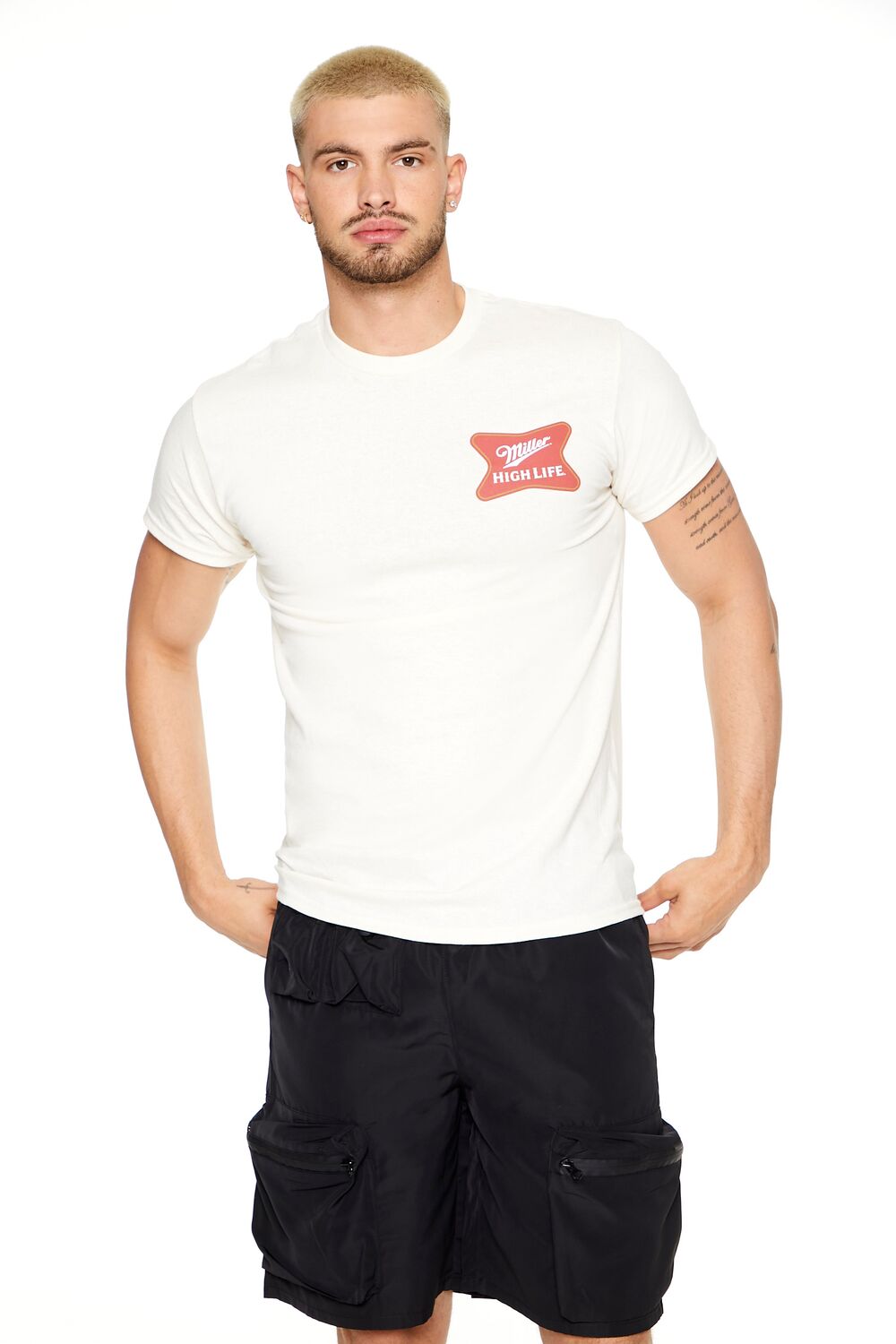  Forever 21 Miller High Life Graphic Tee - cream multi - Bonton
