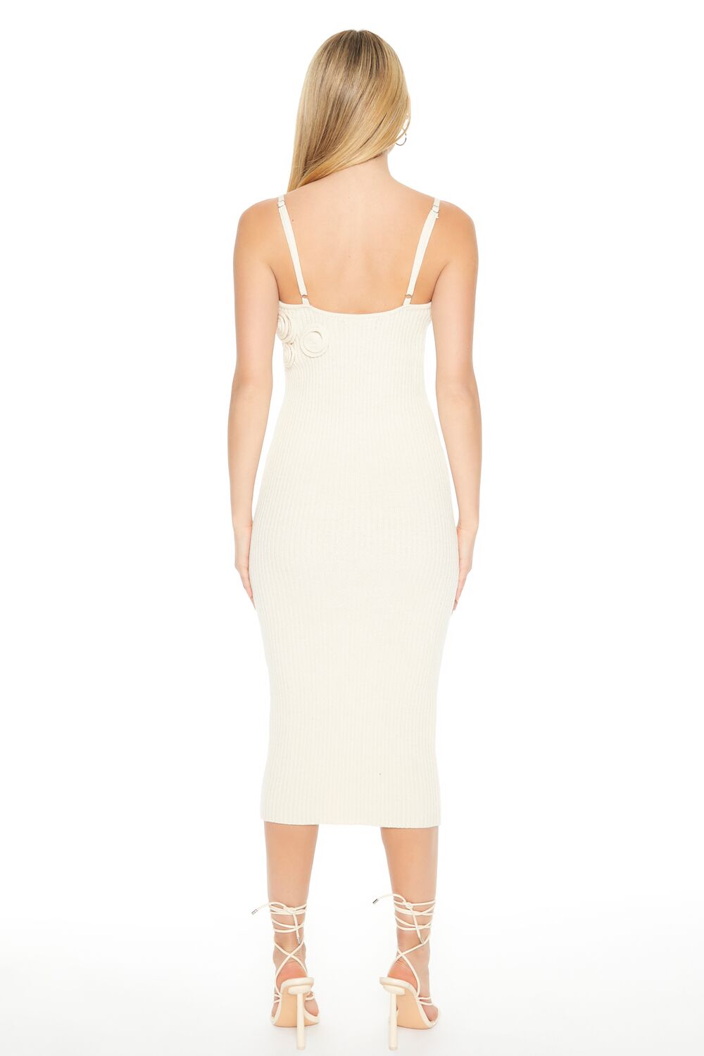  Forever 21 Crochet Rosette Cami Midi Dress - black - Bonton