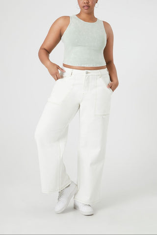 Plus Size Cropped Tank Top