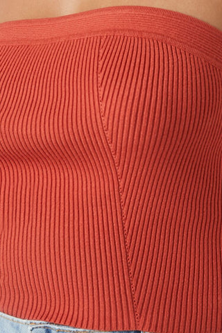 Plus Size Sweater-Knit Tube Top