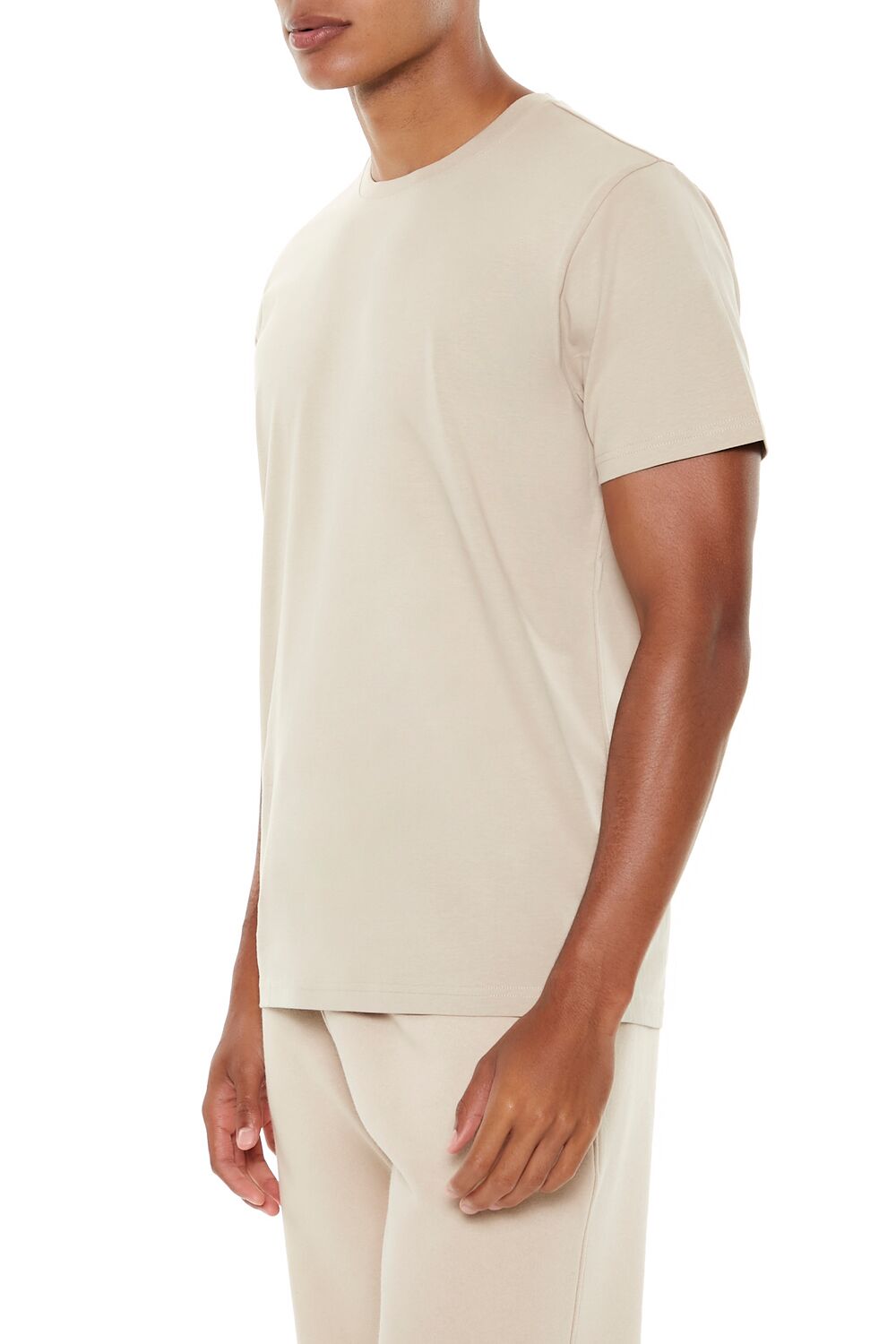  Forever 21 Basic Cotton Crew Tee - taupe - Bonton