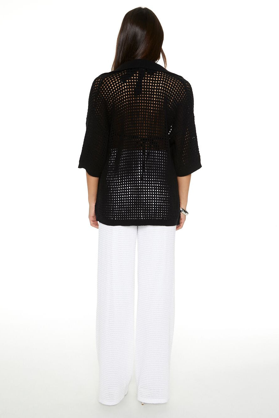  Forever 21 Crochet Straight-Leg Pants - white - Bonton
