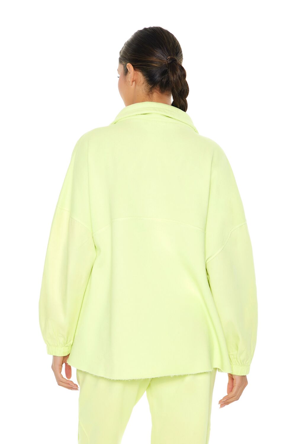  Forever 21 Active Half-Zip Fleece Pullover - pale green - Bonton
