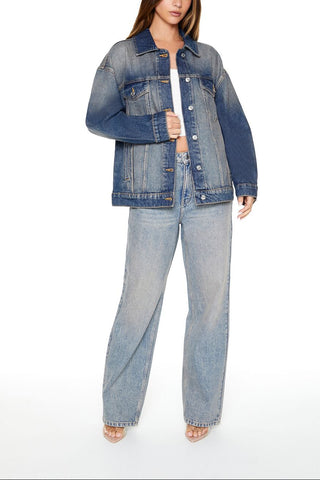 Stone Wash Denim Trucker Jacket