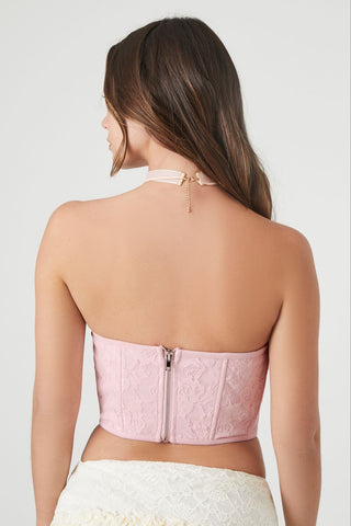 Mesh Corset Tube Crop Top