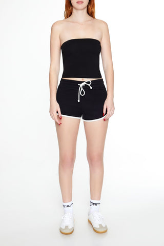 Cropped Cotton-Blend Tube Top
