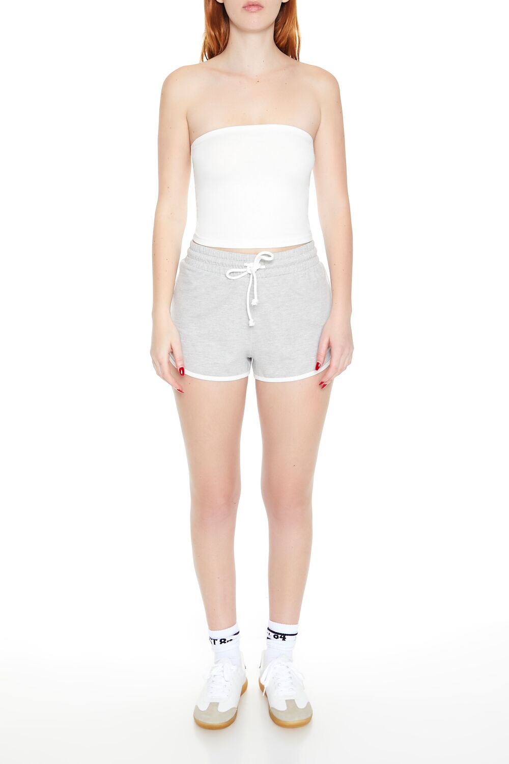  Forever 21 Cropped Cotton-Blend Tube Top - black - Bonton