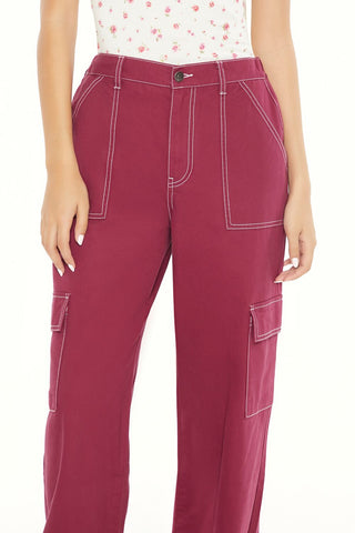 Twill Straight Cargo Pants