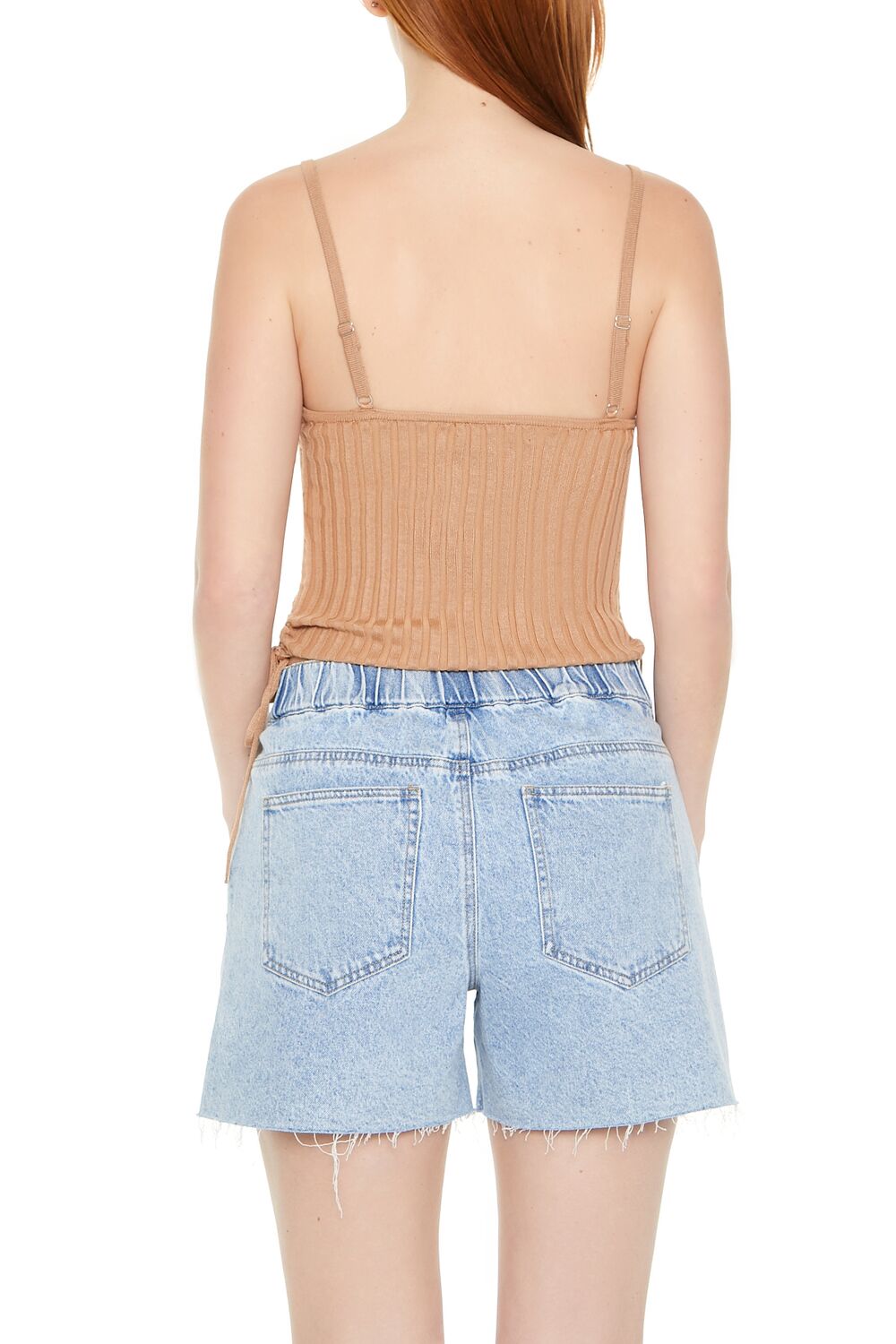  Forever 21 Ribbed Sweater-Knit Cami - white - Bonton