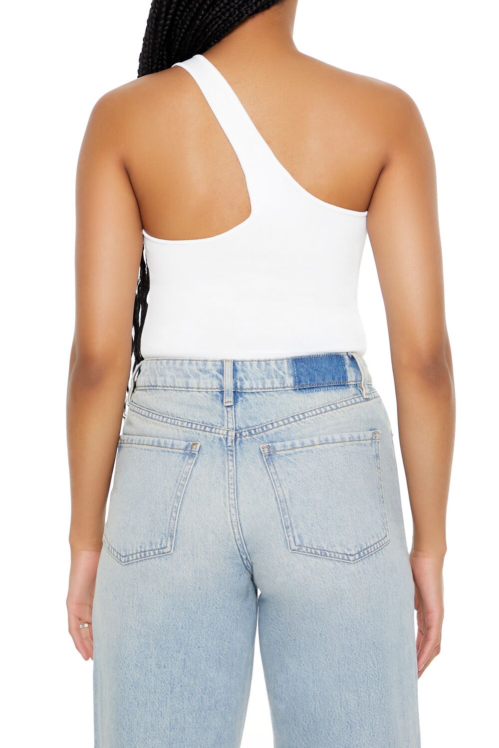 Forever 21 Sweater-Knit Thong Bodysuit - white - Bonton
