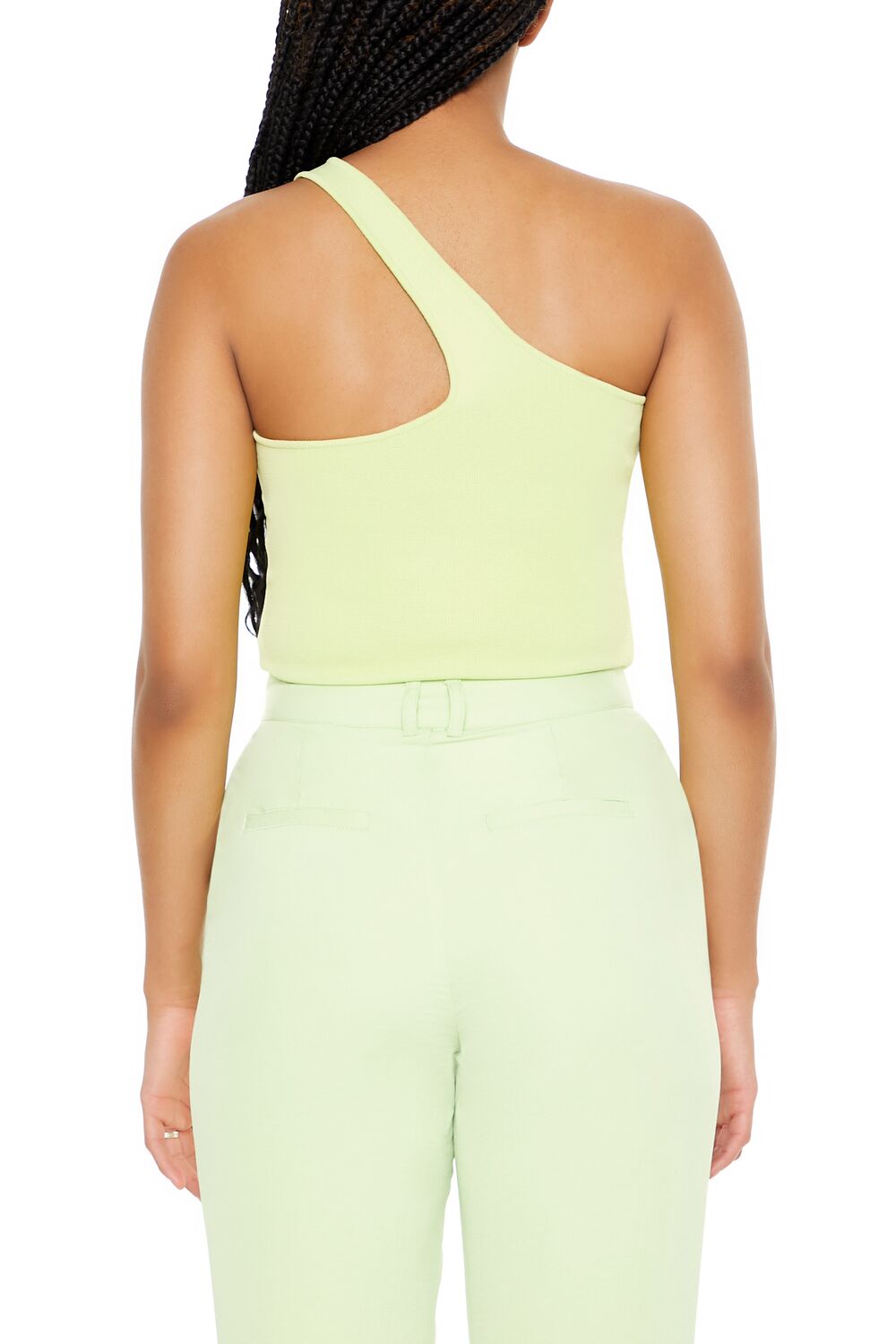  Forever 21 Sweater-Knit Thong Bodysuit - white - Bonton