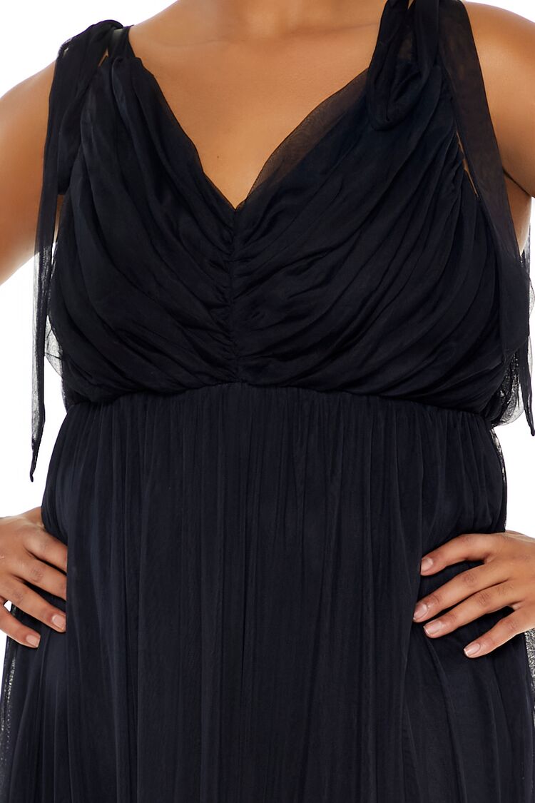  Forever 21 Plus Size Tiered Tie-Strap Maxi Dress - blue-mist - Bonton
