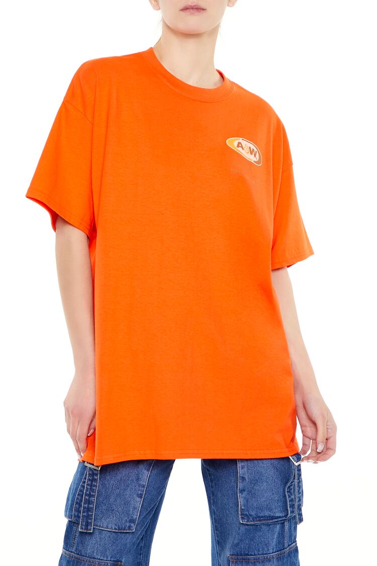  Forever 21 A & W Root Beer Graphic Tee - orange multi - Bonton