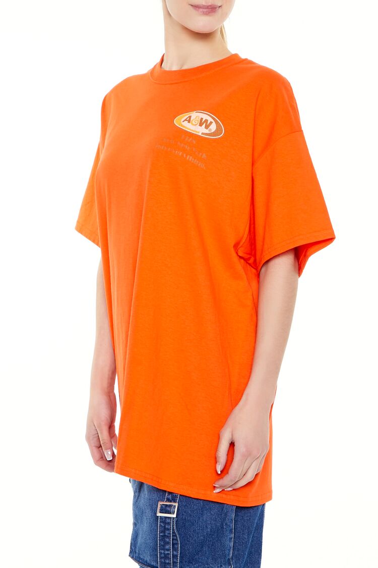  Forever 21 A & W Root Beer Graphic Tee - orange multi - Bonton