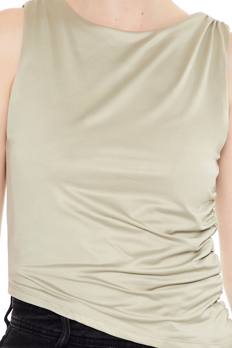  Forever 21 Contour Sculpt Asymmetrical Tank Top - black - Bonton